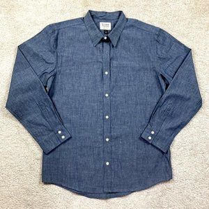 Ginew Mens Mohican Chambray Crew Shirt Button Down Made In USA Size 2XL